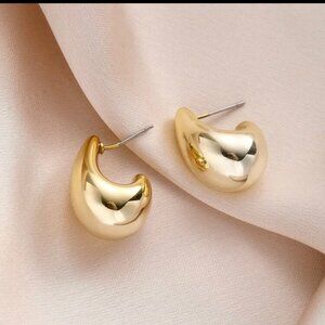 Gold Plated Small Peanut Earrings for women